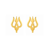 22K Gold Trishul Earrings