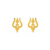 22K Gold Trishul Earrings