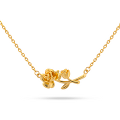 22k Gold Rose Blossom Necklace