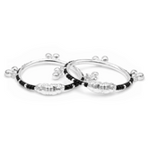 Silver Gungroo Nazariya Baby Kadas - Set of 2