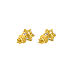 22K Gold Dazzling Floral Earrings