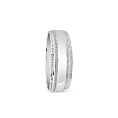 Platinum Millgrain Band