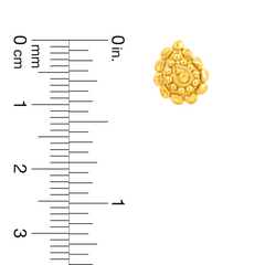 22K Gold Antique Textured Stud Earrings