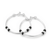Silver Black Nazariya Baby Bracelets - Set of 2