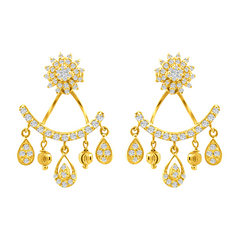 22K Gold Modern Double Earrings