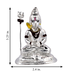 Silver Lord Shiva Idol