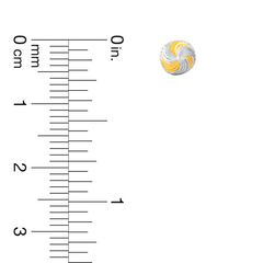 22K Gold Radiance Swirl Dual-Tone Stud Earrings