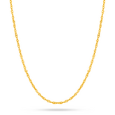 22K Gold Lite Disco Chain - 18"