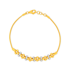 22K Gold Beaded Elegance Bracelet