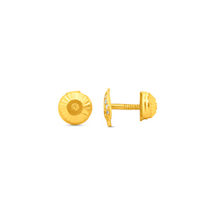 22K Gold Reversible Stud Earrings