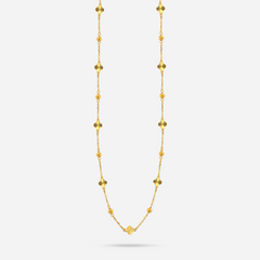 22k Gold Clover Bead Necklace