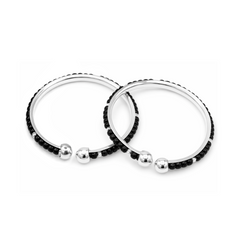 Silver Nazariya Baby Kadas - Set of 2