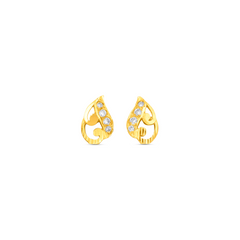 22K Gold Reversible Stud Earrings