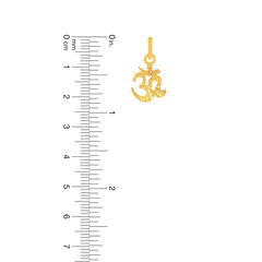 22K Gold Elegant Gold Om Pendant