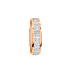 Platinum Rose Gold 3d Diamond Band