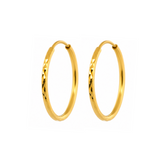22K Gold Classic Hoop Earrings