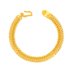 22K Gold Handmade Link Chain Bracelet