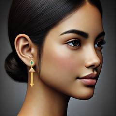 22K Gold Dangling Jhumkas