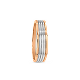 Platinum Rose Gold Square Band