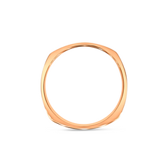 Platinum Rose Gold Square Band