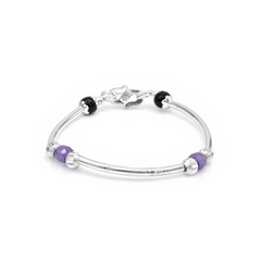 Silver Purple Black Nazariya Baby Bracelets - Set of 2
