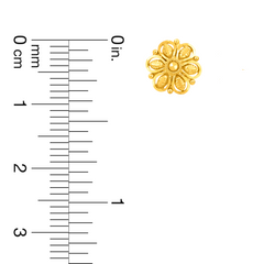 22K Gold Blossom Stud Earrings