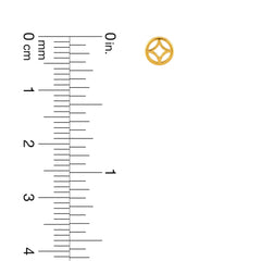 22K Gold Compass Star Stud Earrings