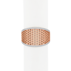 22K Gold Honeycomb Rose Ring