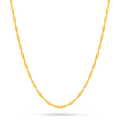 22K Gold Lite Disco Chain - 18"