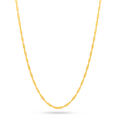 22K Gold Lite Disco Chain - 18"