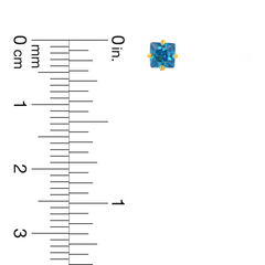 22K Gold Turquoise Stud Earrings