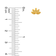 22K Gold Lotus Stud Earrings