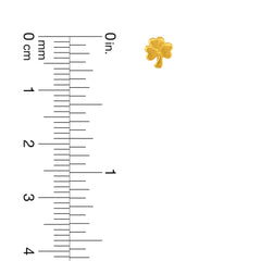 22K Gold Irish Shamrock Stud Earrings