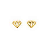 22K Gold Diamond Stud Earrings