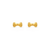 22K Gold Bow Stud Earrings