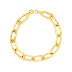 22K Gold Medium Clip Bracelet