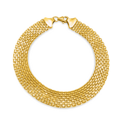 18K Gold Basketweave Bracelet
