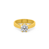 22K Gold Solitaire Ring
