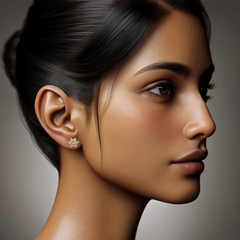 22K Gold Flower Earrings