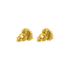 22K Gold Floral Stud Earrings