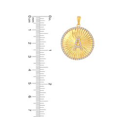 22K Gold Luminous Initial "A" Pendant