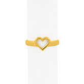 22K Gold Minimalist Heart Ring