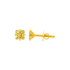 22K Gold Yellow Stud Earrings