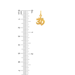 22K Gold Om Gold Pendant with Artistic Finish