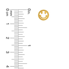 22K Gold Smiley Stud Earrings