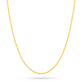 22K Gold Kids Thin Disco Chain - 14.75"