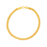 22K Gold Chain Bracelet Lite Cuban
