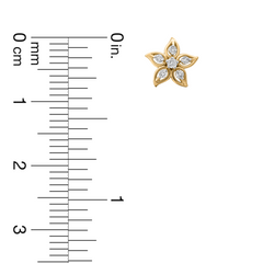 18K Gold Marquise Petal Diamond Nose Pin