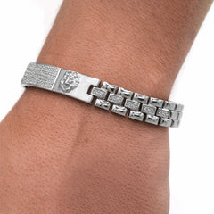 Silver Lion Link Bracelet