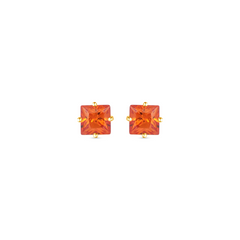 22K Gold Red Stud Earrings